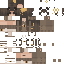 Gray brown Minecraft skin texture, 64x64 pixels