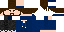 Minecraft skin texture, 64x32 legacy pixels
