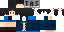 Minecraft skin texture, 64x32 legacy pixels