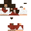 Red Minecraft skin texture, 64x64 pixels