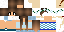 Minecraft skin texture, 64x32 legacy pixels