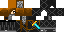 Minecraft skin texture, 64x32 legacy pixels