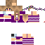 Orange purple Minecraft skin texture, 64x64 pixels
