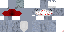 Gray Minecraft skin texture, 64x32 legacy pixels