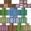 Blue Minecraft skin texture, 64x64 pixels