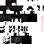 Black Minecraft skin texture, 64x64 pixels