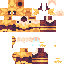 Orange Minecraft skin texture, 64x64 pixels