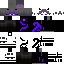 Black Minecraft skin texture, 64x64 pixels