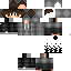 Gray Minecraft skin texture, 64x64 pixels