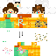 Minecraft skin texture, 64x64 pixels