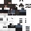Gray Minecraft skin texture, 64x64 pixels
