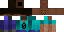 Minecraft skin texture, 64x32 legacy pixels