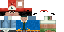 Minecraft skin texture, 64x32 legacy pixels