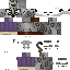 Gray Minecraft skin texture, 64x64 pixels