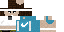 Minecraft skin texture, 64x32 legacy pixels