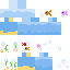 Blue Minecraft skin texture, 64x64 pixels