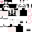 White Minecraft skin texture, 64x64 pixels