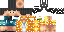 Minecraft skin texture, 64x32 legacy pixels