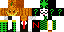Minecraft skin texture, 64x32 legacy pixels