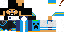 Minecraft skin texture, 64x32 legacy pixels