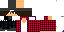 Minecraft skin texture, 64x32 legacy pixels