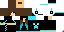 Minecraft skin texture, 64x32 legacy pixels