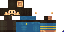 Minecraft skin texture, 64x32 legacy pixels