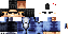 Minecraft skin texture, 64x32 legacy pixels
