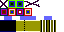 Minecraft skin texture, 64x32 legacy pixels
