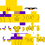 Yellow Minecraft skin texture, 64x64 pixels