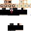Black Minecraft skin texture, 64x64 pixels