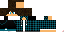 Minecraft skin texture, 64x32 legacy pixels