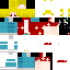 Red Minecraft skin texture, 64x64 pixels
