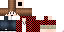 Minecraft skin texture, 64x32 legacy pixels