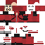Red Minecraft skin texture, 64x64 pixels