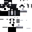 Black Minecraft skin texture, 64x64 pixels