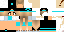 Minecraft skin texture, 64x32 legacy pixels
