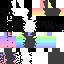 Black Minecraft skin texture, 64x64 pixels