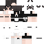 Black Minecraft skin texture, 64x64 pixels
