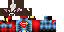 Minecraft skin texture, 64x32 legacy pixels