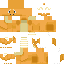 Orange yellow Minecraft skin texture, 64x64 pixels