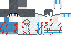 Minecraft skin texture, 64x32 legacy pixels