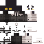 Gray Minecraft skin texture, 64x64 pixels