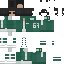 Green Minecraft skin texture, 64x64 pixels