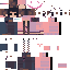 Pink red Minecraft skin texture, 64x64 pixels