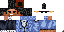 Minecraft skin texture, 64x32 legacy pixels