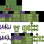 Green Minecraft skin texture, 64x64 pixels