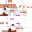 White Minecraft skin texture, 64x64 pixels