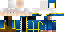Minecraft skin texture, 64x32 legacy pixels