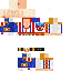 Minecraft skin texture, 64x64 pixels